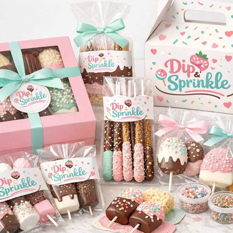 A spread of Dip & Sprinkle treats